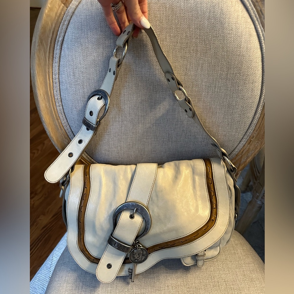 Iconic Christian Dior saddle bag.